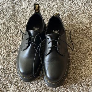 Doc Martens Black Oxford Platform Shoes